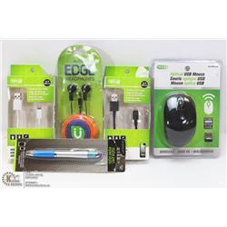 BOX W/NEW ITEMS INCL. 2 CHARGE & SYNC