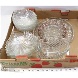 FLAT OF ASSORTED SERVING DISHES