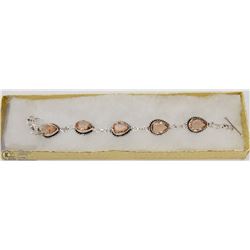 #25-MORGANITE GEMSTONE BRACELET