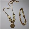 Image 1 : 6 - GOLD TONE COIN NECKLACE