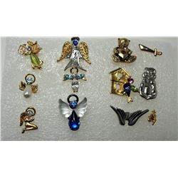 3 - LOT OF 12 FASHION LAPEL PINS