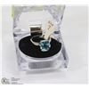 Image 1 : NEW CUBIC BLUE STONE RING SIZE 7