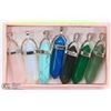 Image 1 : LOT OF SEVEN ASSORTED SEMI-PRECIOUS PENDANTS.