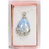 Image 1 : OPALITE TEAR DROP SHAPED SEMI PRECIOUS PENDANT