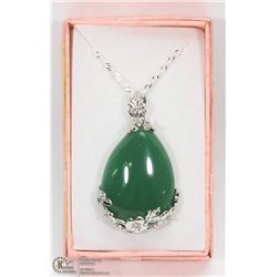 AVENTURINE TEAR DROP SHAPED SEMI PRECIOUS PENDANT