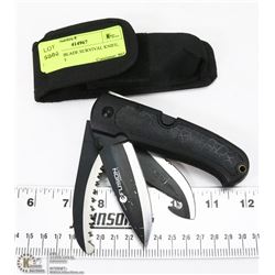 FUSION 3-BLADE SURVIVAL KNIFE, SERRATED