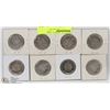 Image 1 : LOT OF 8 CANADIAN 50 CENT PIECES