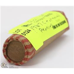 ROLL OF 1967 CANADIAN CENTENNIAL PENNIES