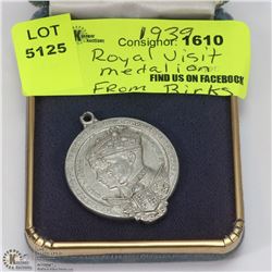 1939 ROYAL VISIT MEDALLION FROM BIRKS