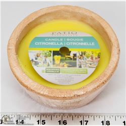 NEW PATIO ESSENTIALS CITRONELLA CANDLE