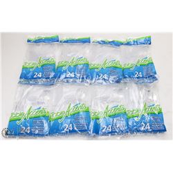 8 BAGS OF ASSORTED CLEAR PLASTIC CUTLERY