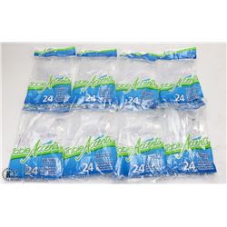 8 BAGS OF ASSORTED CLEAR PLASTIC CUTLERY