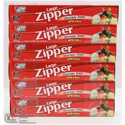 6 BOXES OF ZIPPER STORAGE BAGS (10.5" X 11")