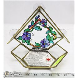 WINDOW STAINED GLASS BIRDFEEDER