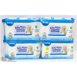 4 PACKAGES OF BABY WIPES
