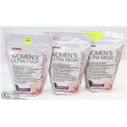 LOT OF 3 GNC WOMENS ULTRA MEGA BLUEBERRY