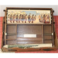 1913 ANTIQUE PORTABLE DESK WITH SCROLLS