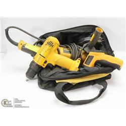 DEWALT GRINDER & DRILL (WITH NO BATTERY) WITH