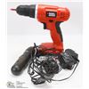 Image 1 : BLACK & DECKER 20 VOLT DRILL W/ BATTERY & CHARGER