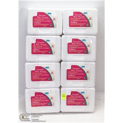 LOT OF 8 TUBS OF WET WIPES