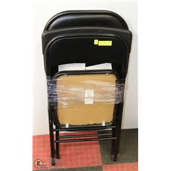 BUNDLE OF 3 FOLD-OPEN BLACK CHAIRS -