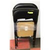 Image 1 : BUNDLE OF 3 FOLD-OPEN BLACK CHAIRS -