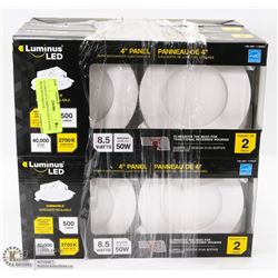 6 CASES OF LUMINUS LED 4" PANEL WITH INTEGRATED