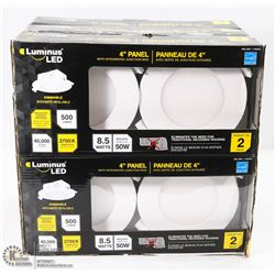 6 CASES OF LUMINUS LED 4" PANEL WITH INTEGRATED
