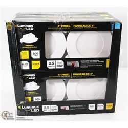 6 CASES OF LUMINUS LED 4" PANEL WITH INTEGRATED