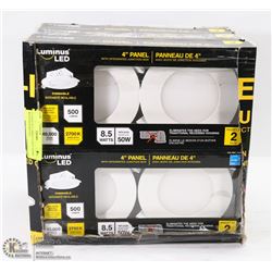 6 CASES OF LUMINUS LED 4" PANEL WITH INTEGRATED
