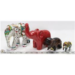 BOX OF VINTAGE ELEPHANTS