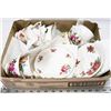 Image 1 : BOX OF BONE CHINA TEACUPS N SAUCERS