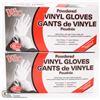 Image 1 : TWO BOXES OF VINYL GLOVES SIZE LARGE