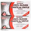 Image 1 : TWO BOXES OF VINYL GLOVES SIZE LARGE