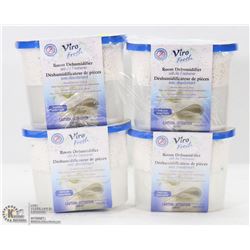 LOT OF 4 ROOM DEHUMIDIFIER WITH AIR FRESHENER