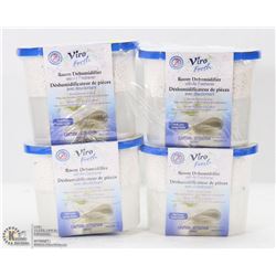LOT OF 4 ROOM DEHUMIDIFIER WITH AIR FRESHENER