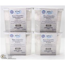 LOT OF 4 ROOM DEHUMIDIFIER ABSORBES MOISTURE AND
