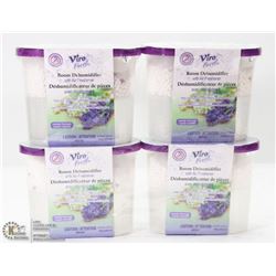 LOT OF 4 ROOM DEHUMIDIFIER WITH AIR FRESHENER