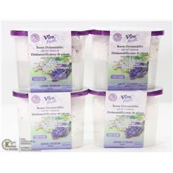 LOT OF 4 ROOM DEHUMIDIFIER WITH AIR FRESHENER