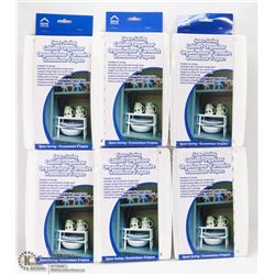 LOT OF 6 SPACE SAVING CABINET ORGANIZERS