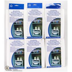 LOT OF 6 SPACE SAVING CABINET ORGANIZERS