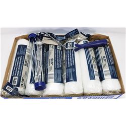 6 NEW 9.5" PAINT ROLLERS WITH A 9.5" PAINT ROLLER