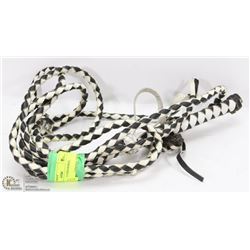 VINTAGE 12FT LEATHER HORSE TRAINING WHIP.