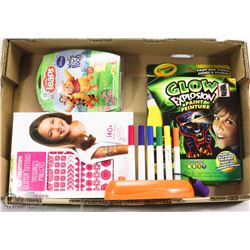 CHILDRENS PLAY/EDUCATIONAL LOT - CRAYOLA, LEAP