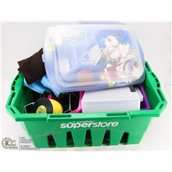 CRAFT LOT WITH STORAGE ORGANIZERS & CRAFT