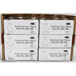 6 BOXES OF EAR LOOP FACE MASKS