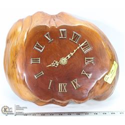 KNOTTED WOOD WALL CLOCK