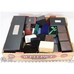 FLAT OF JEWELRY/WATCH/RING BOXES.