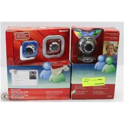 LOT OF 2 MICROSOFT WEBCAMS