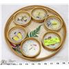 Image 1 : BAMBOO STYLE BUTTERFLY THEMED SERVING TRAY WITH